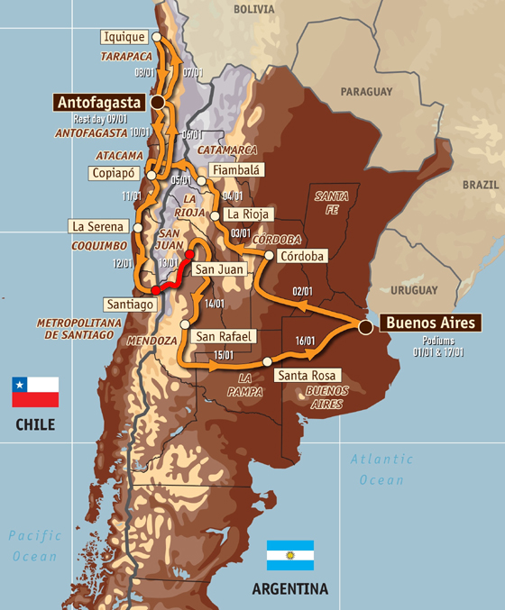 Santiago (Chile) - San Juan (Argentina)
