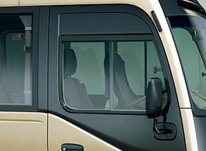 ●フロントドア運転席側ウインド上下ブラックアウト