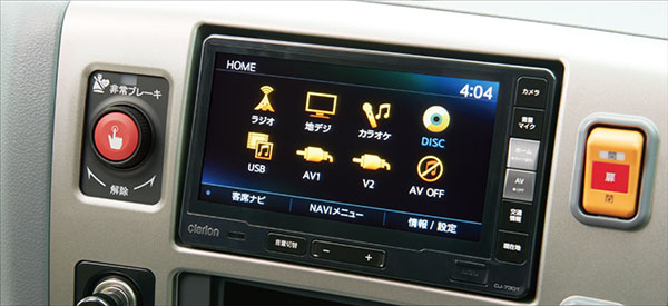 タッチパネル式運転席モニター